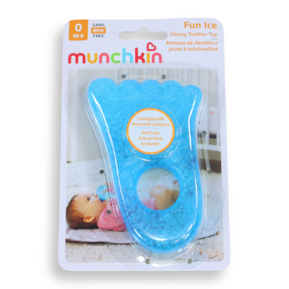 Munchkin Fun Ice® Foot Chewy Teether - Blue 0 months +