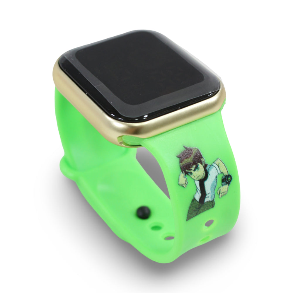 LED Touch Electronic Watch SQUARE(12Pcs/PDQ) – Green