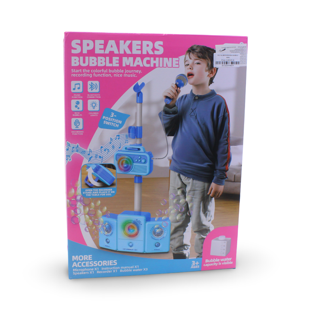 Kids Bubble Microphone With Bluetooth, Light & Music – Pink