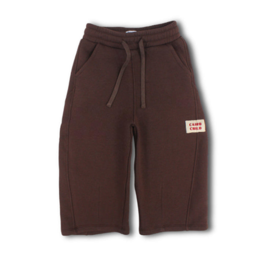 Boys Cotton Sweatpants – Brown
