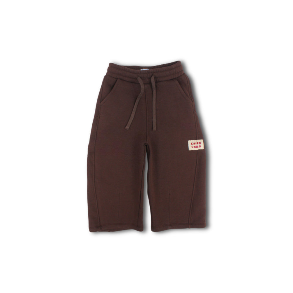 Boys Cotton Sweatpants – Brown