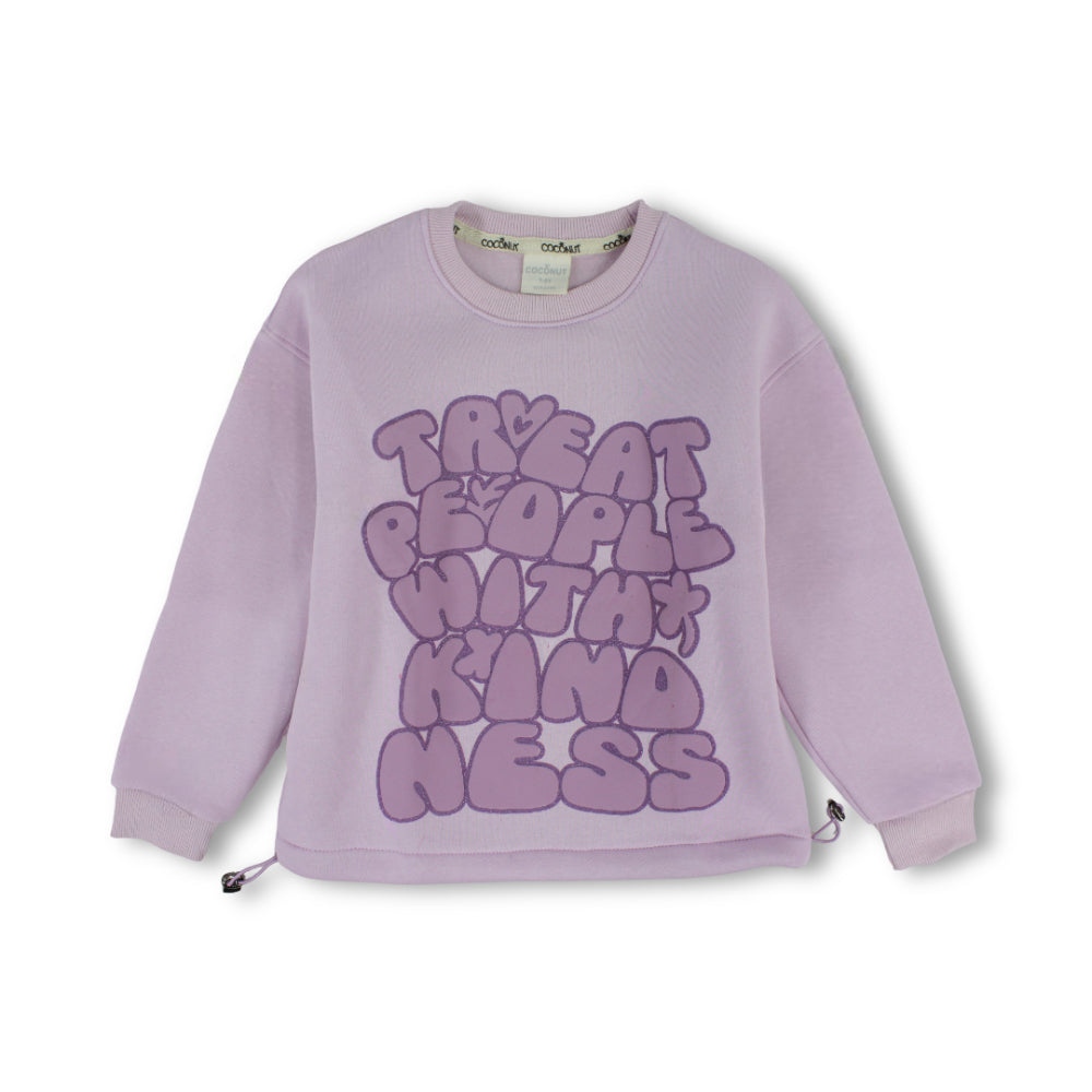 Girls’ Long-Sleeve Sweatshirt – موف كم Treat People With Kindness – Sweatshirt
