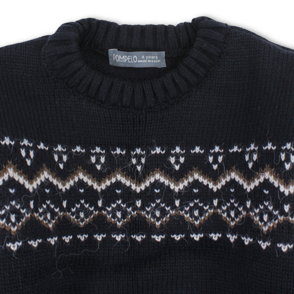Boys Knitted Pullover – Navy