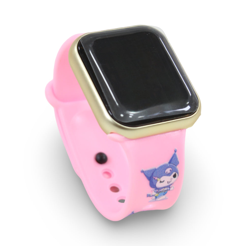 LED Touch Electronic Watch SQUARE(12Pcs/PDQ) – Kuromi Pink