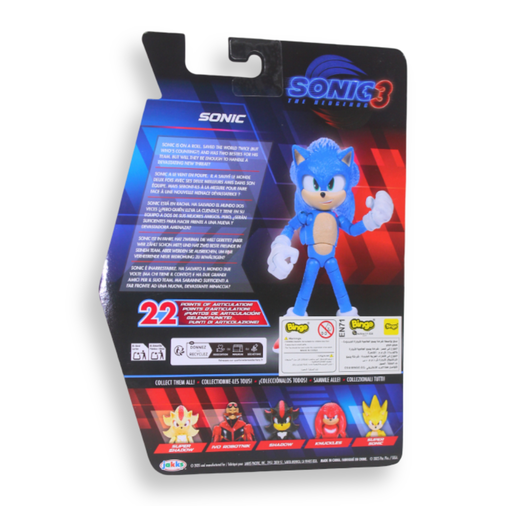 Jakks Games: Sonic the Hedgehog Movie 3 - Sonic Action Figure (5 Inch)