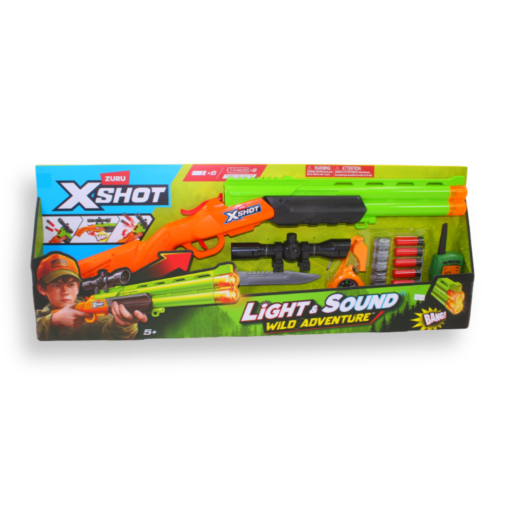 ZURU - X-Shot Light & Sound Wild Adventure Role Play Big Hunter Shotgun