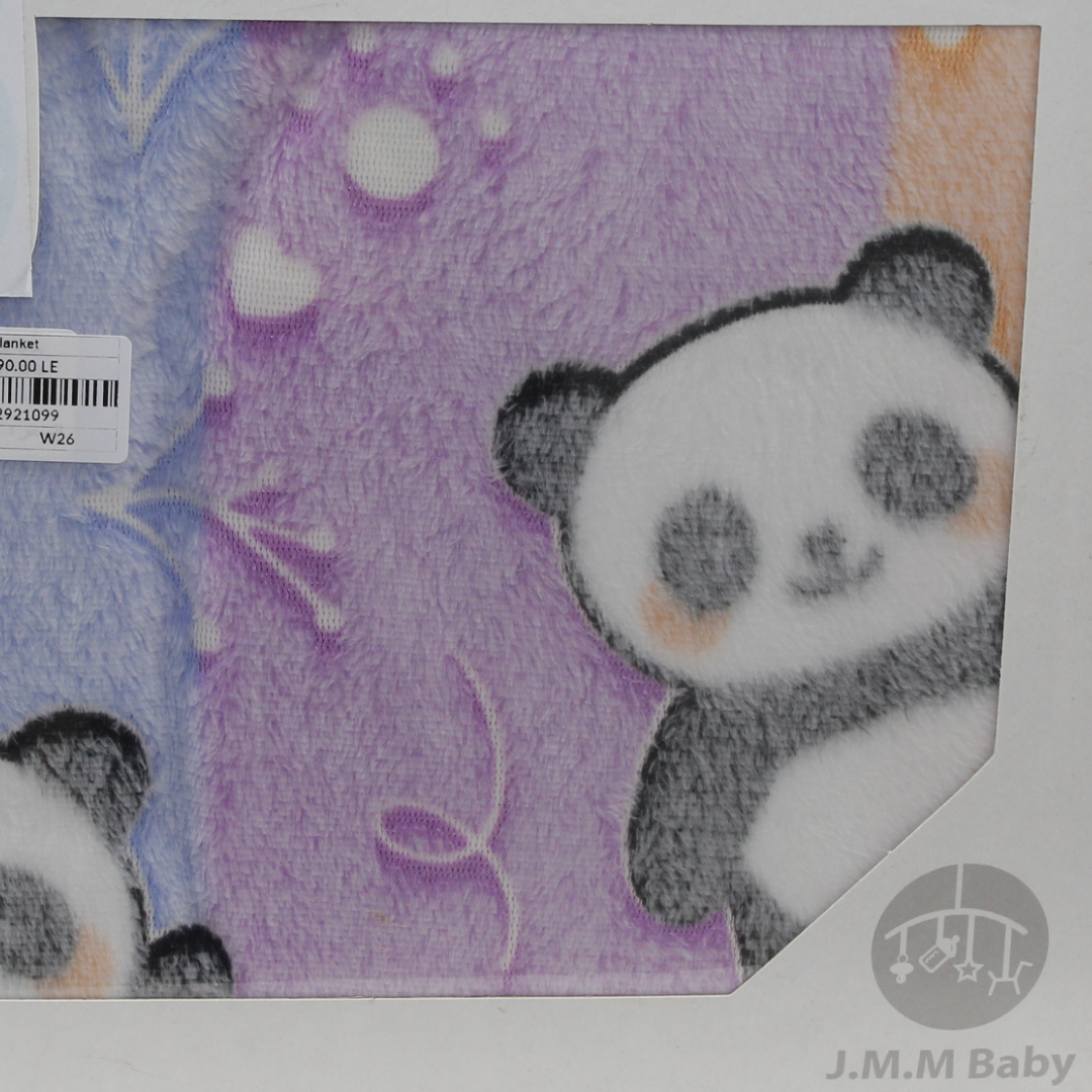Baby Girls Fleece Blanket – Multicolor with Panda Print
