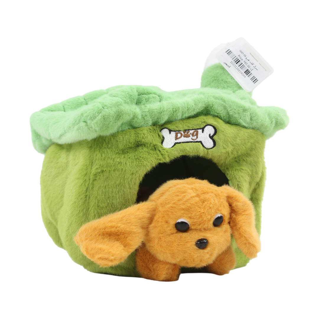 Kids Plush Dog House Toy – Green