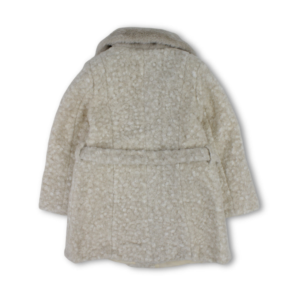 Girls Fur Jacket – Beige