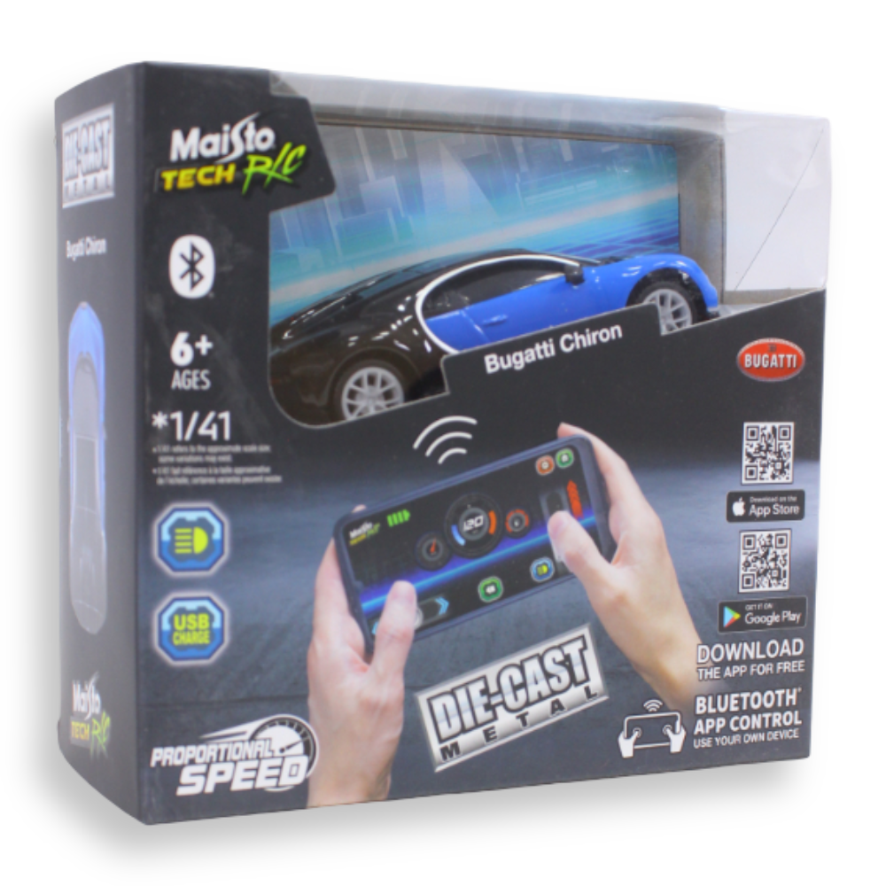 1:41 Die-Cast Metal RC (bluetooth car) - Bugatti Chiron