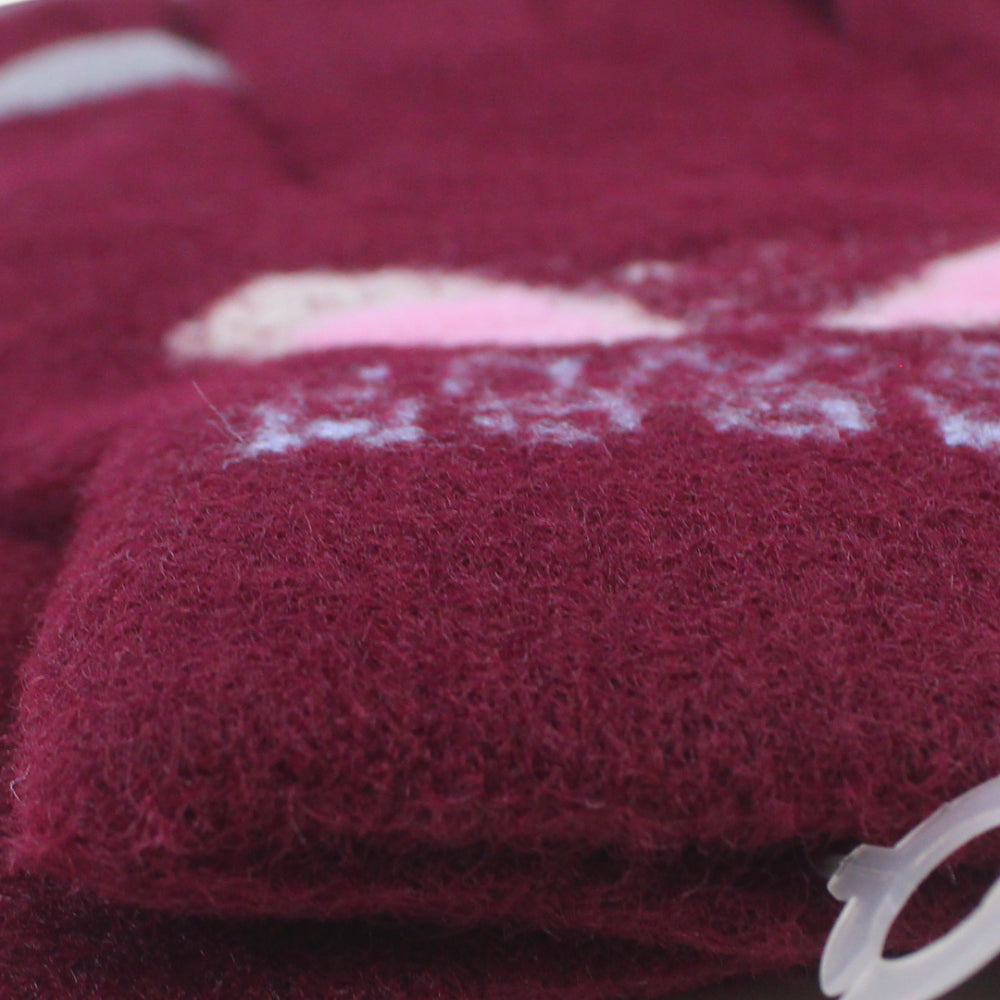 Girls Winter Gloves – Burgundy