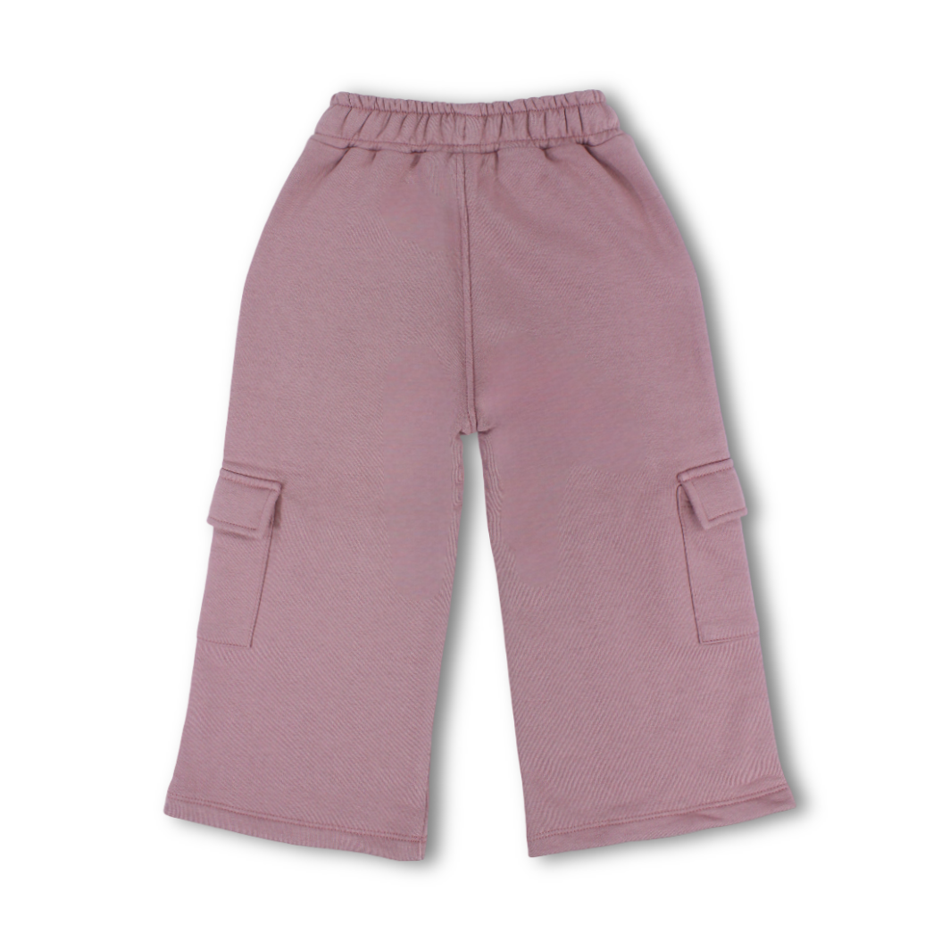 Girls Cotton Pants – Dusty Pink