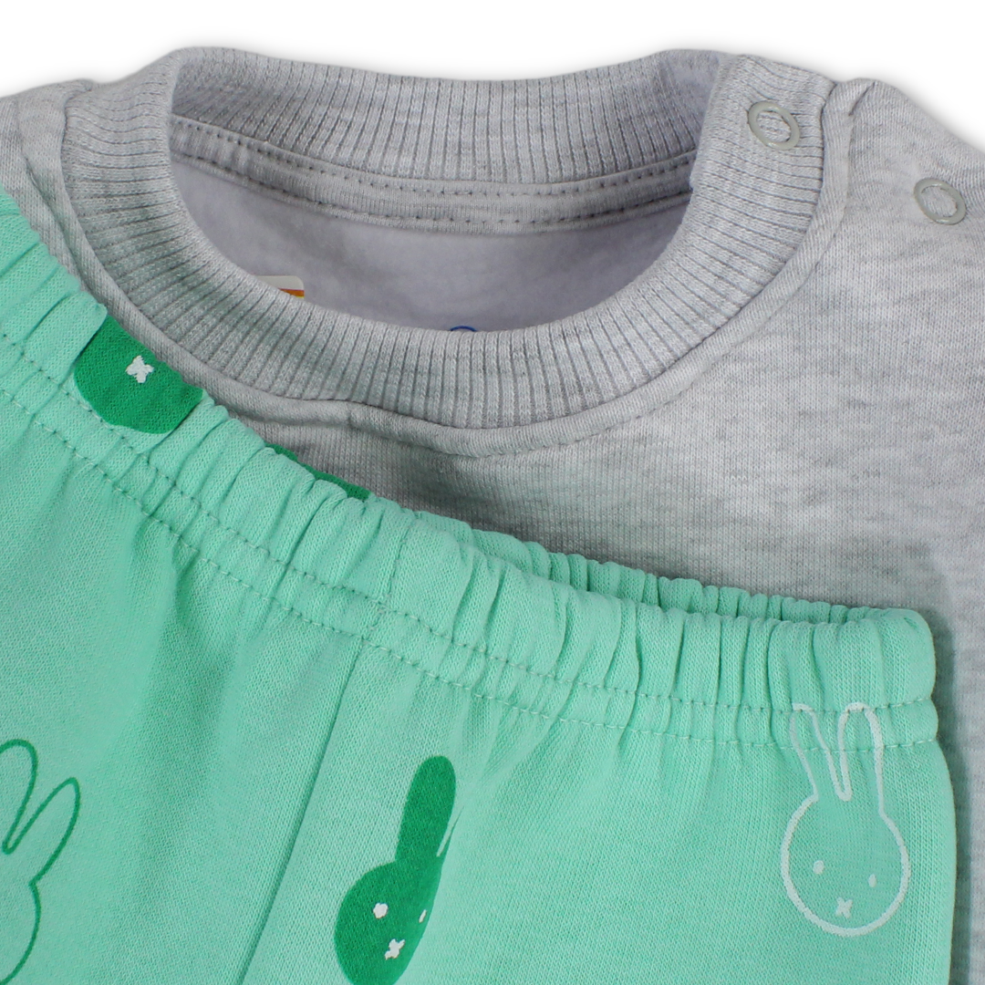 Baby Boys Long-Sleeved Pajama – Grey with Wild about you Print