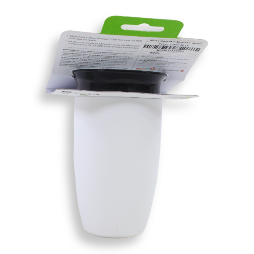 Munchkin Miracle® 360° Sippy Cup 10 oz – White, 12 Months+
