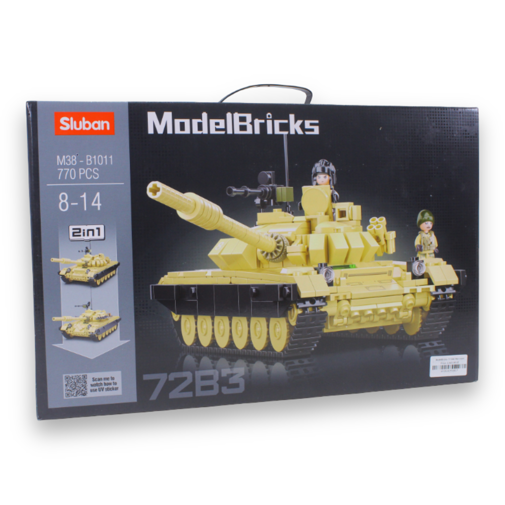 Model Bricks T-72B3 Main Battle Tank 2-in-1 Building Set – 770 Pieces