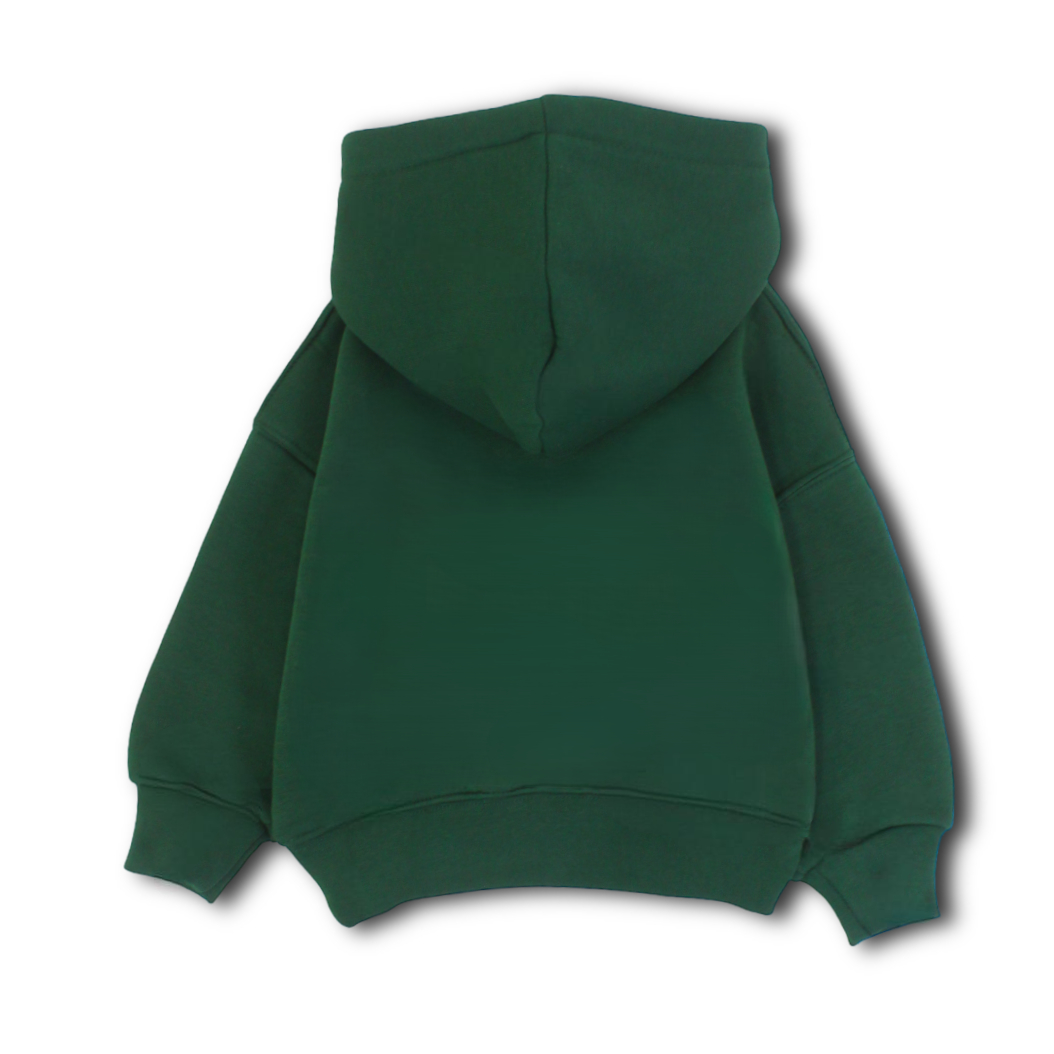 Baby Boys Hoodie – Olive with BEAR Detail