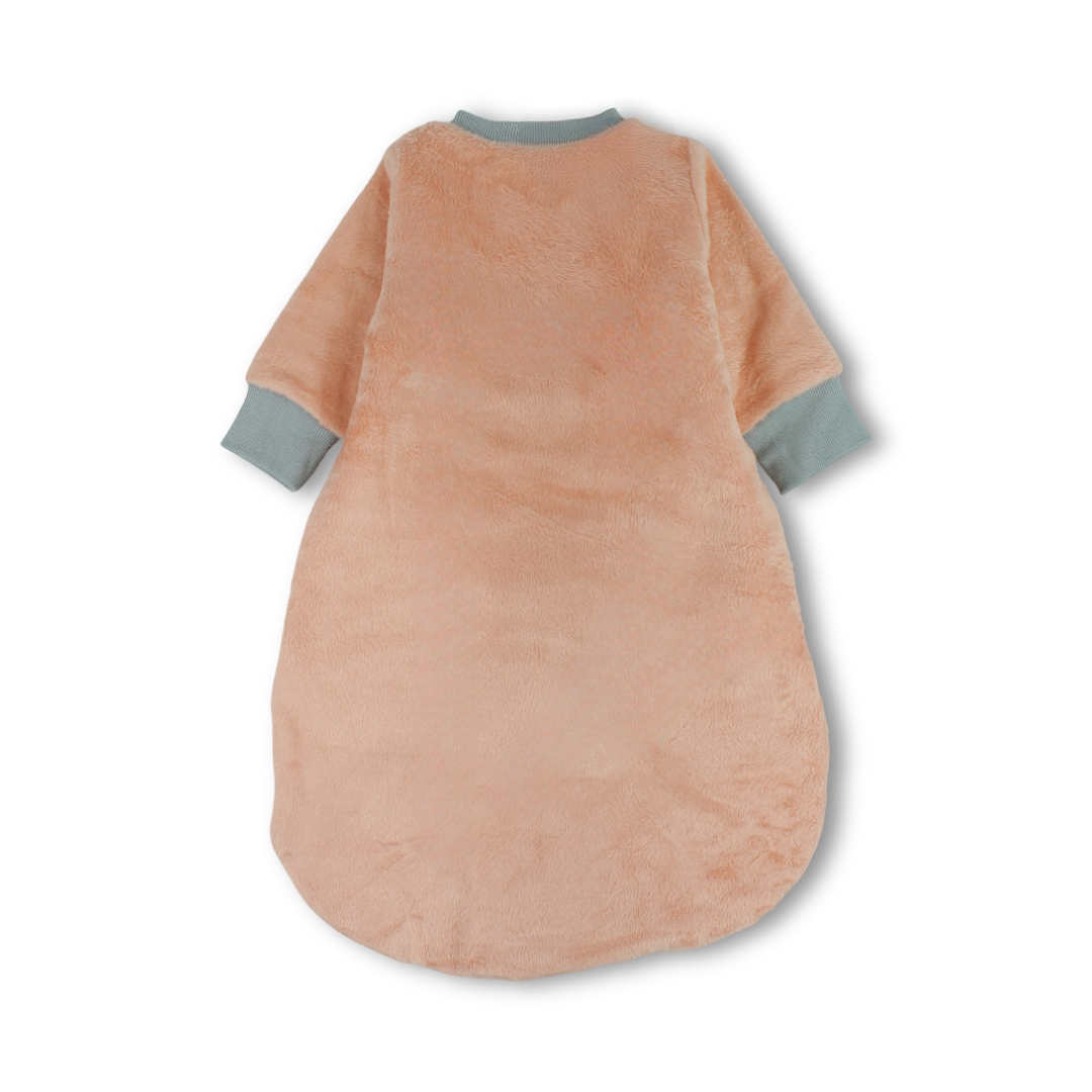 Baby Girls Sleeping Bag – Salmon with Snow Print
