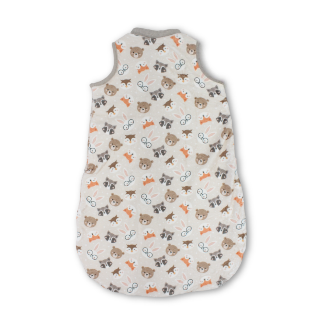 Baby Boys Sleeping Bag – Beige with Animals Print