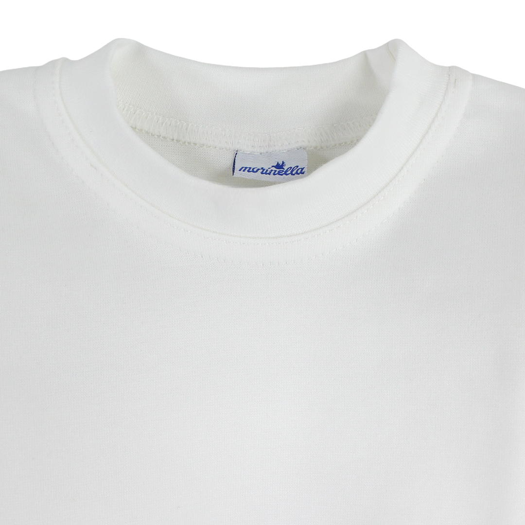 Unisex Baby Cotton Half Collar – White