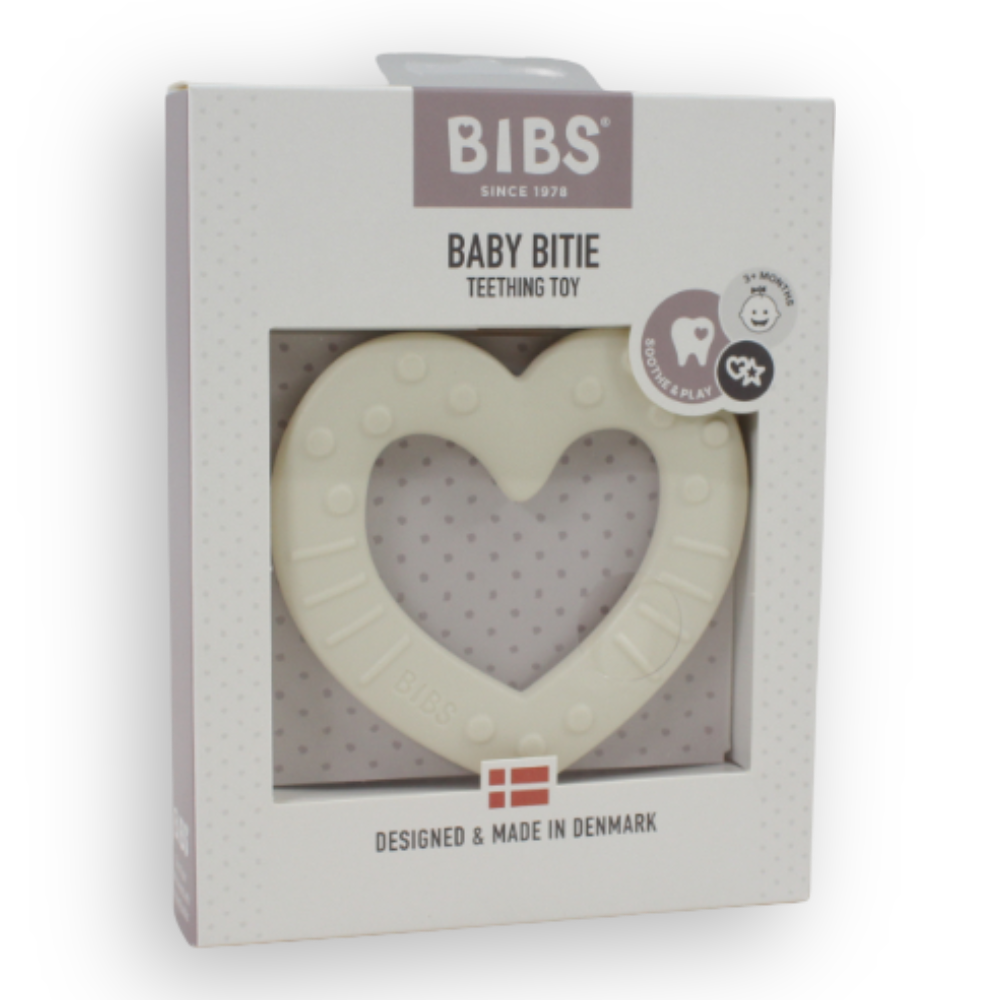 BIBS Baby Bitie Heart Ivory