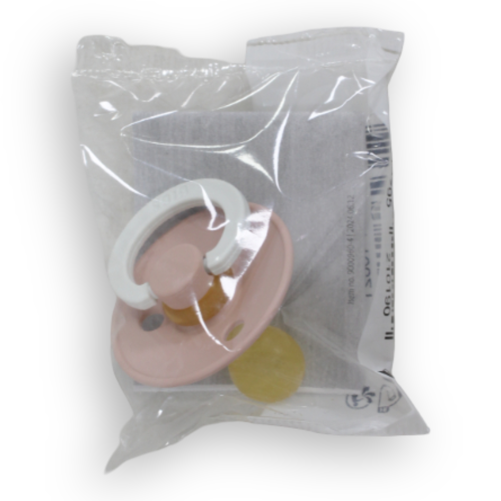 BIBS Pacifier Colour Latex Size 1 Blush GLOW