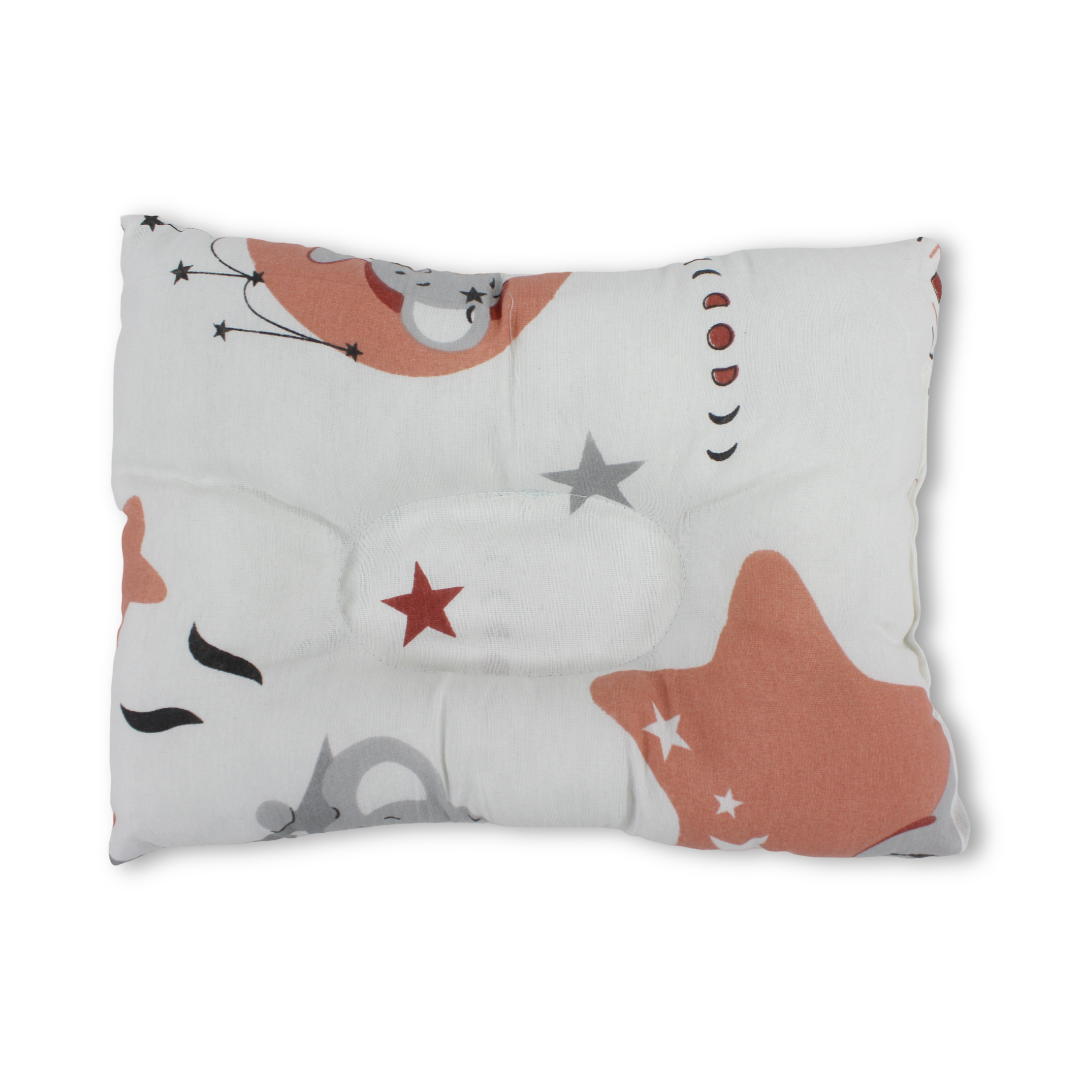 Baby Small Pillow – Off-White with Koala, Stars & Moon Print