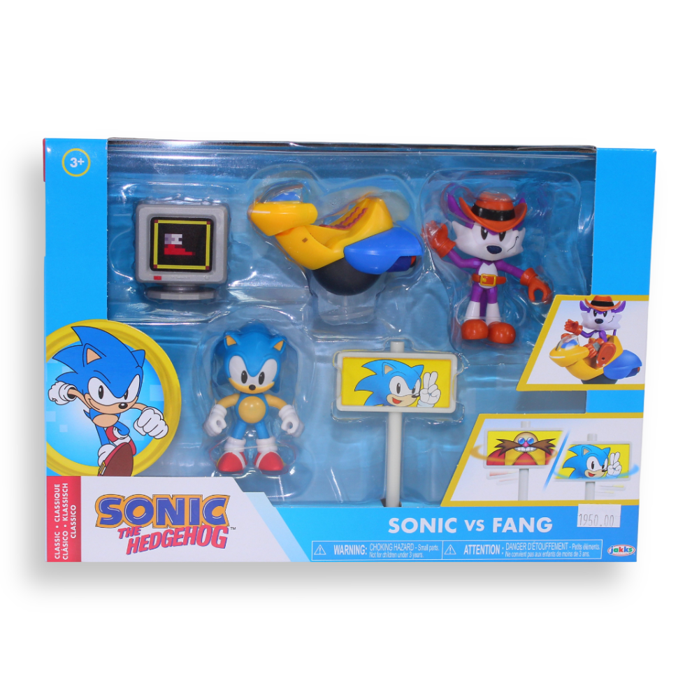 Jakks Games: Sonic the Hedgehog - Sonic Vs Fang Action Figure Diorama Set (2.5 Inch)