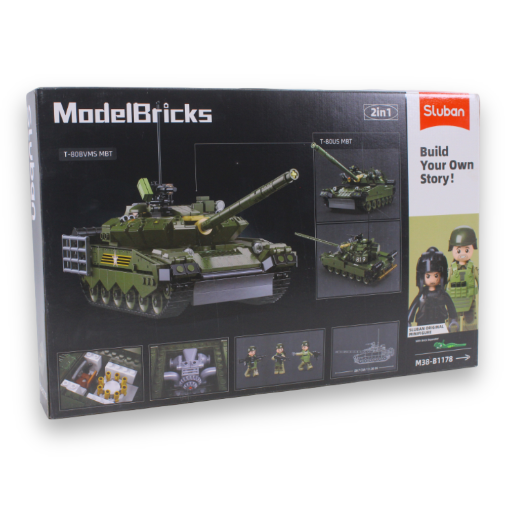 Model Bricks 1/35 T-80BVMS Main Battle Tank Building Set – 798 Pieces