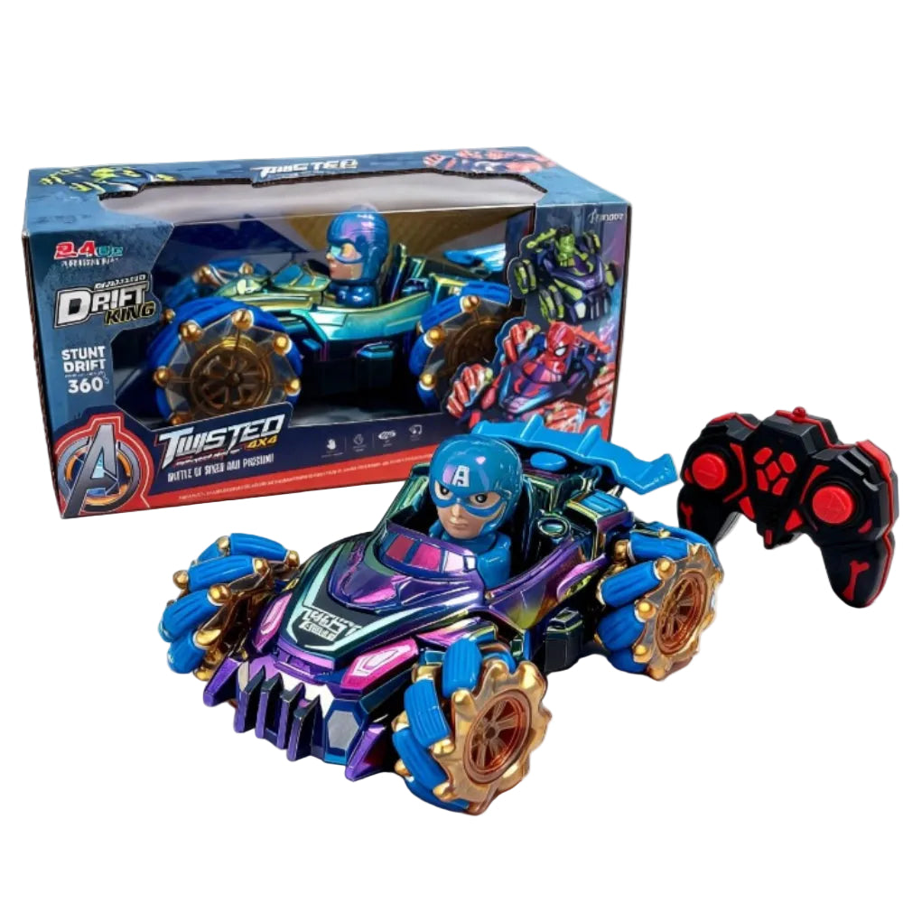 Captain America Twisted Stunt Drift 360° RC Car