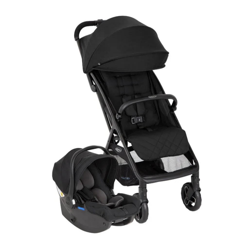 Graco Myavo Travel System Quick-folding Stroller and Infant Car Seat – Black