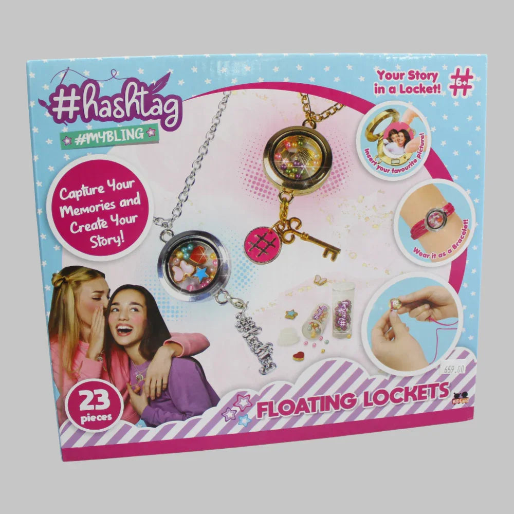 Hashtag – My Bling Floating Charms 23 Pieces - Ourkids - Hashtag