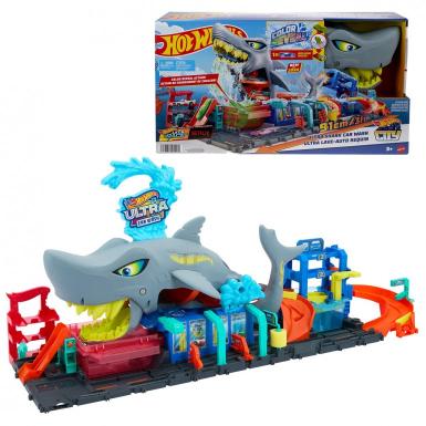 Hot Wheels City Ultra Shark Car Wash With Color Reveal Toy Car in 1:64 Scale - Toys - OKO