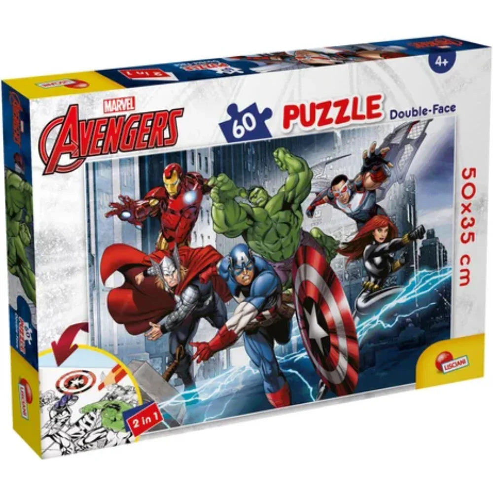 Lisciani Avengers Double-Face Puzzle - 60 Pieces - Toys