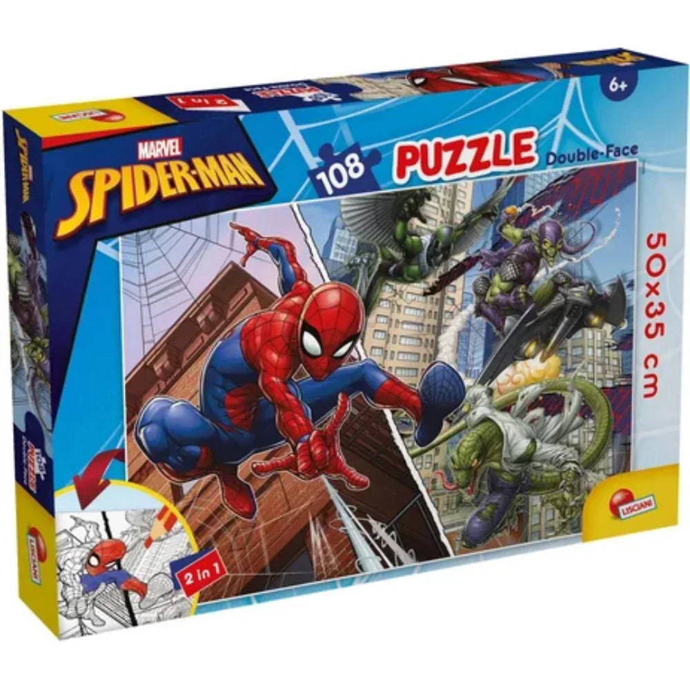 Lisciani Spiderman Double-Face Puzzle - 108 Pieces - Toys