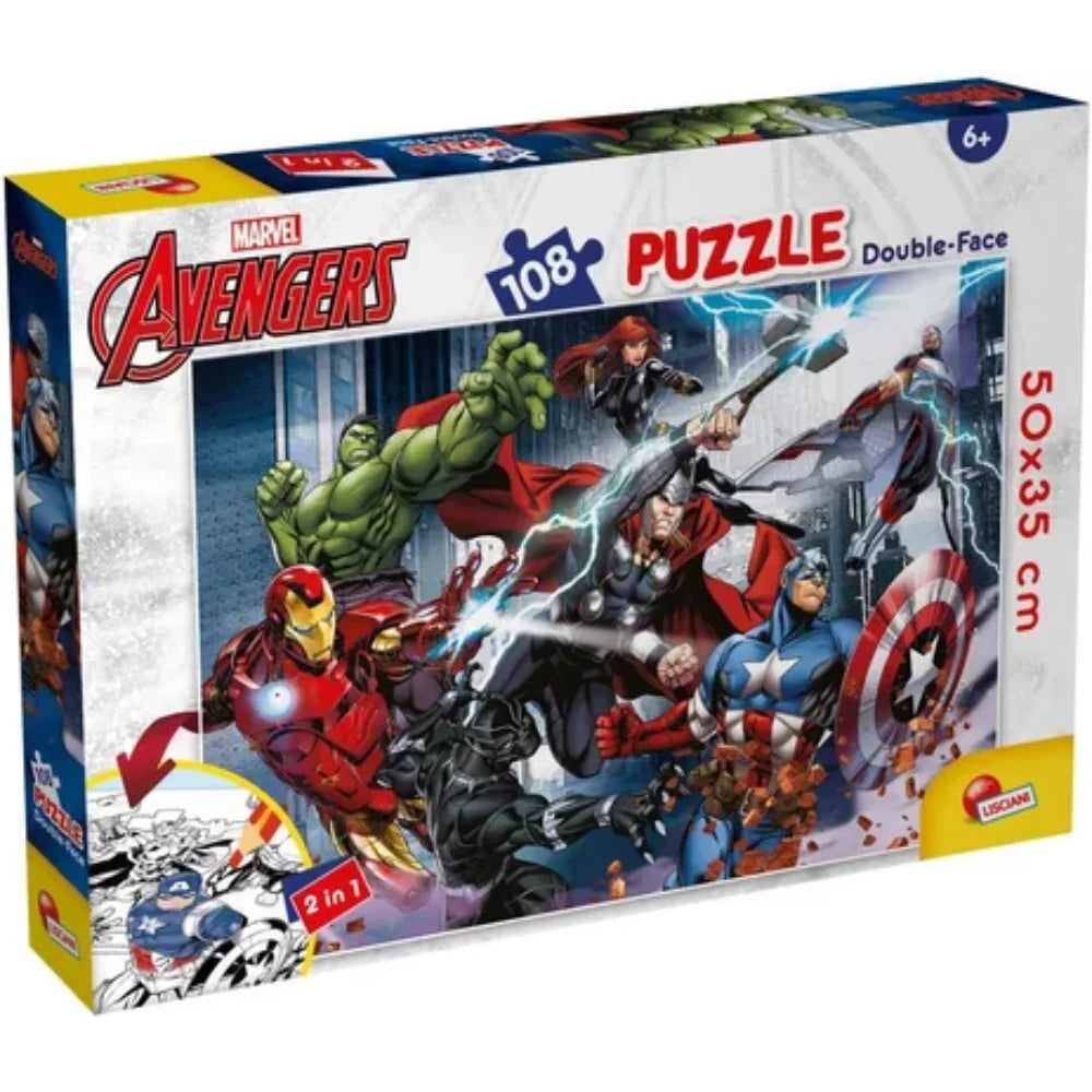 Lisciani Avengers Double-Face Puzzle - 108 Pieces - Toys