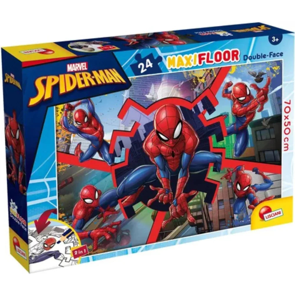 Lisciani Marvel Spiderman Double-Face Maxi Floor Puzzle - 24 Pieces