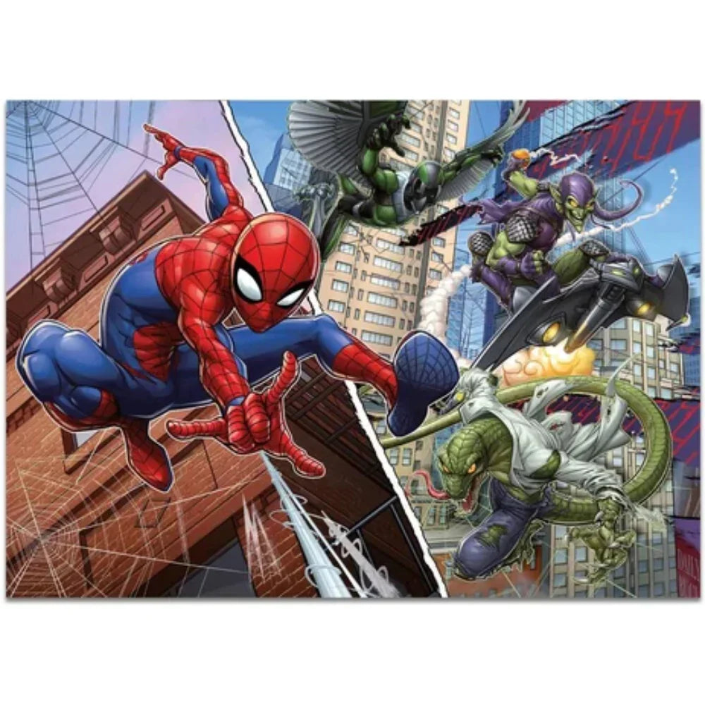 Lisciani Marvel Spiderman Double-Face Maxi Floor Puzzle - 4 x 48 Pieces