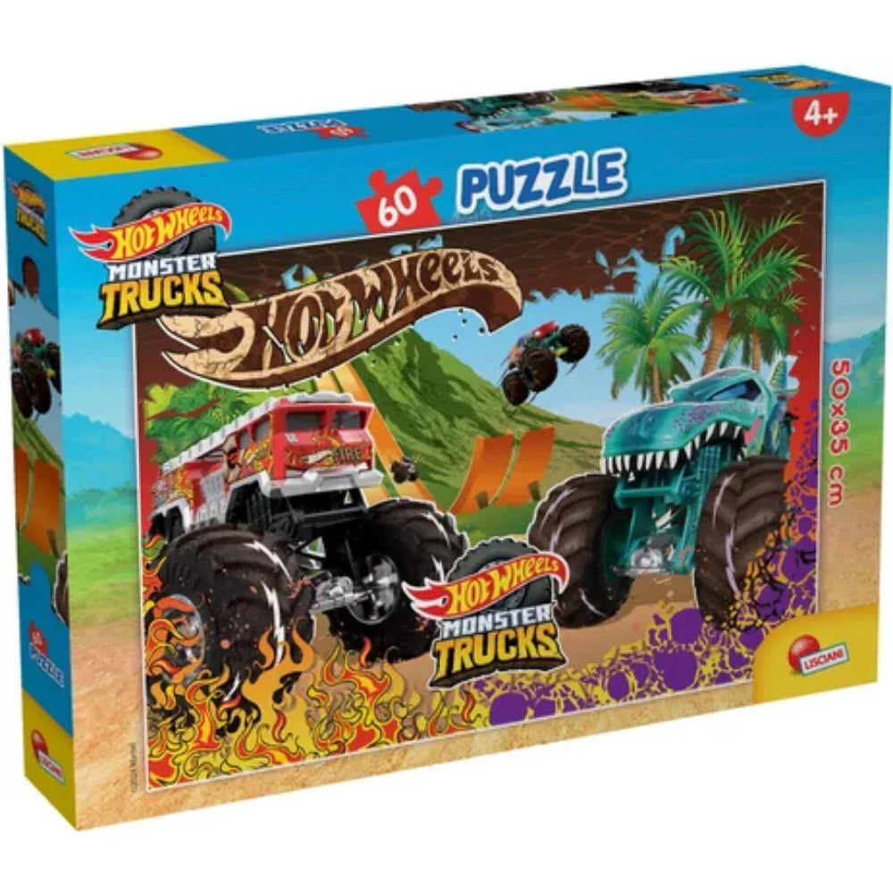 Lisciani Hot Wheels MOnster Trucks Puzzle - 60 Pieces - Toys