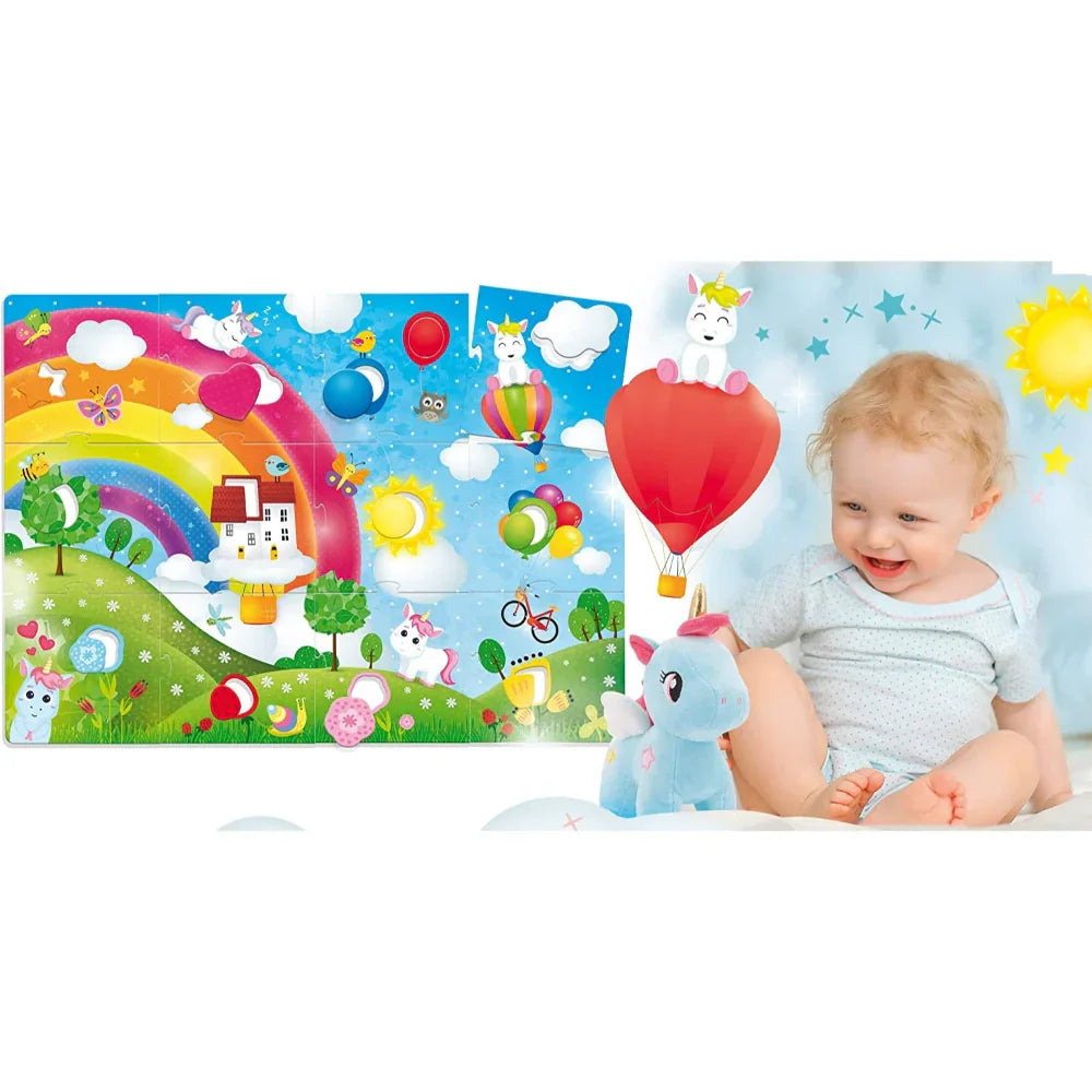 Lisciani Baby Unicorn Puzzle & Plush Toy Set