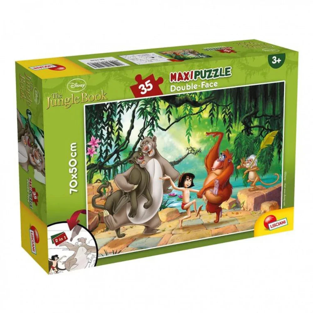 Lisciani Jungle Book Double-Face Maxi Puzzle – 35 Pieces - Toys