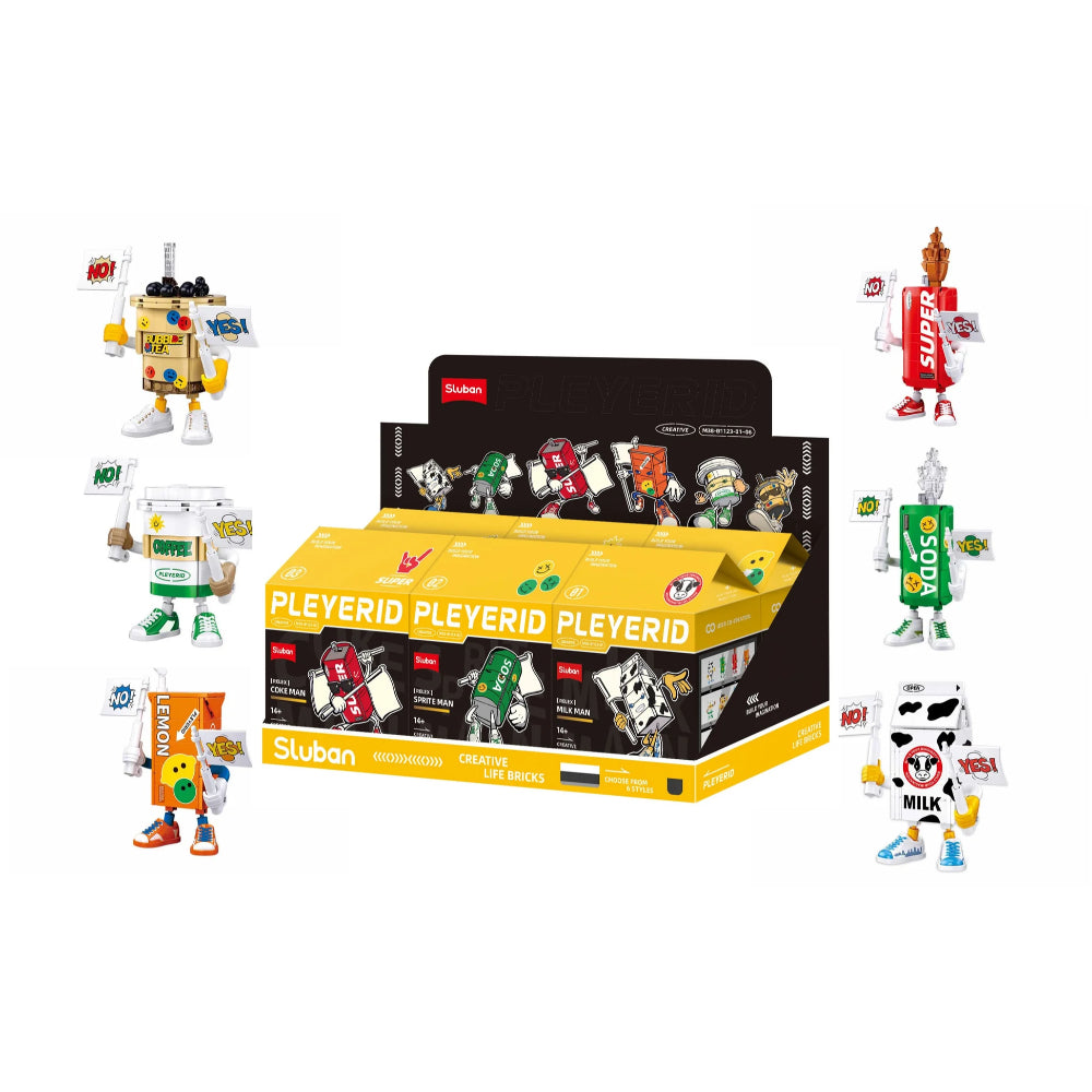 Sluban Pleyerid Beverage Man Display - Toys