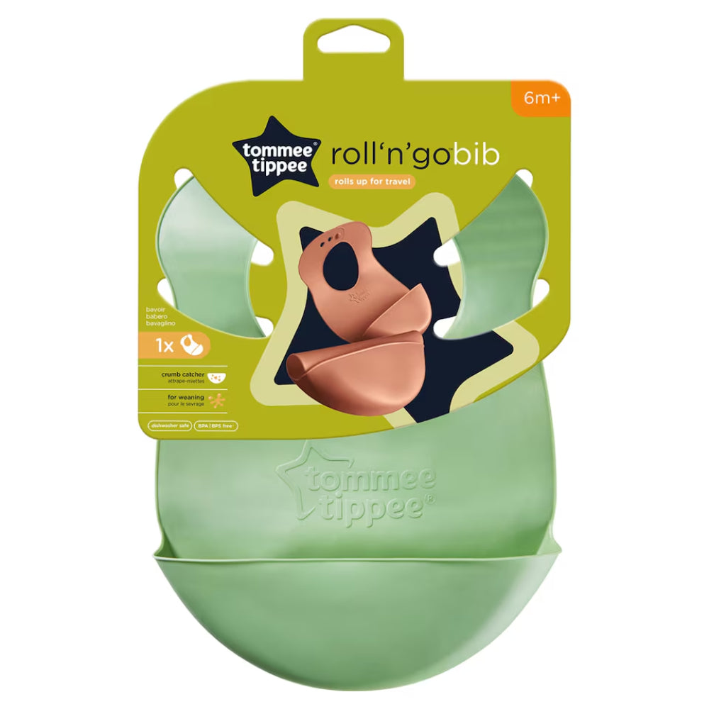 Tommee Tippee Roll and Go Bib – Compact & Mess-Free - Baby Essentials
