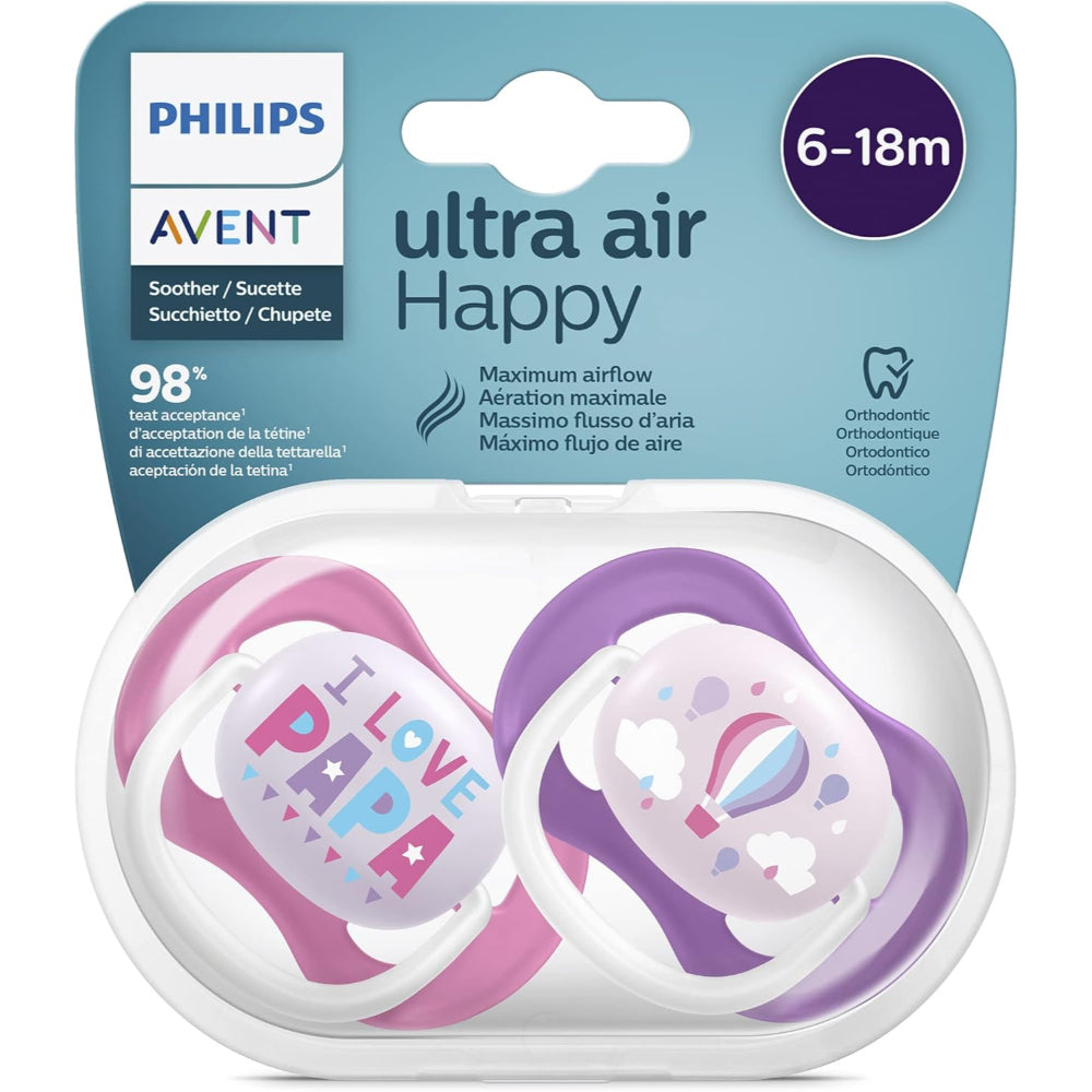 Philips Avent Ultra Air Pacifier (6-18m) - 2 Pcs - Baby Essentials