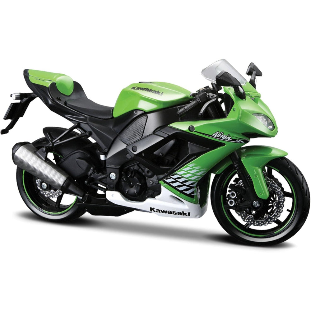 Maisto Kawasaki Ninja ZX-10R Die-Cast Motorcycle with Stand – 1:12 Scale - Toys