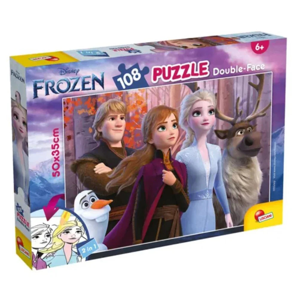 Lisciani Frozen Double-Face Puzzle - 108 Pieces - Toys