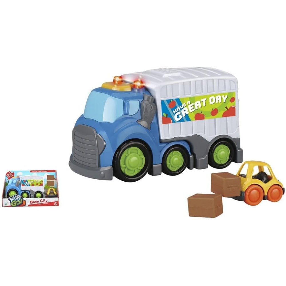 City Service Delivery Truck – Light & Sound (31 cm) - Toys - OKO