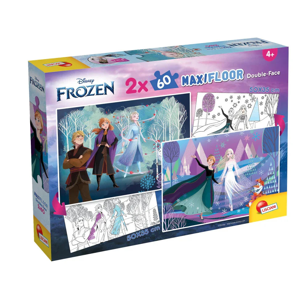 Lisciani Frozen Double-Face Maxi Floor Puzzle - 2x60 Pieces - Toys