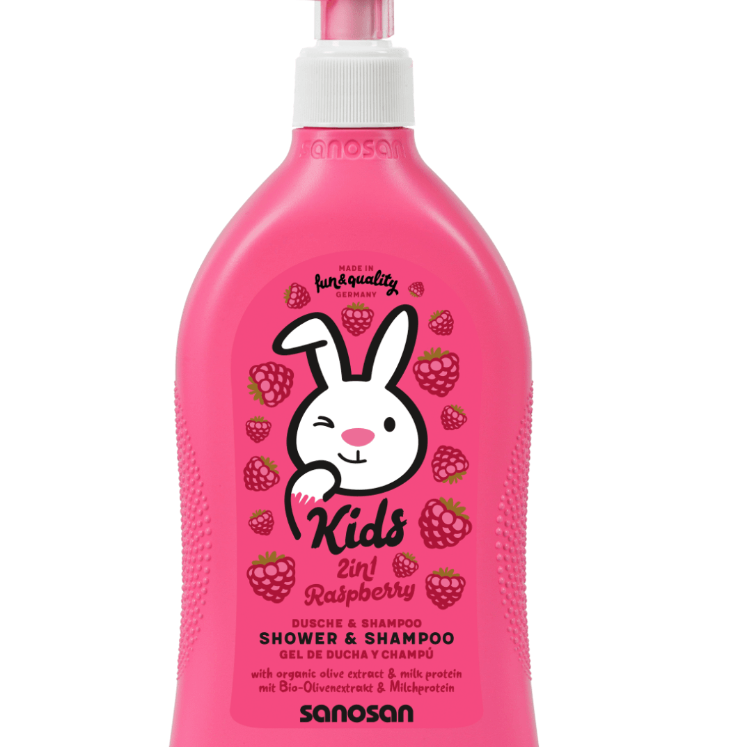 Kids Shampoo and Shower Gel Raspberry 400ml - Ourkids - Sanosan