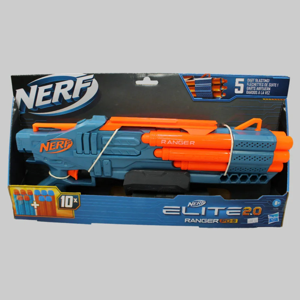 Nerf Elite 20, Blaster Pump Ranger PD5, shooting a 5-cannons, 10-dart Nerf Elite, Easy-to-Use, Storage, Multicolor Nerf Elite 20, Blaster Pump Ranger PD5, shooting a 5-cannons, 10-dart Nerf Elite, Easy-to-Use, Storage, Multicolor