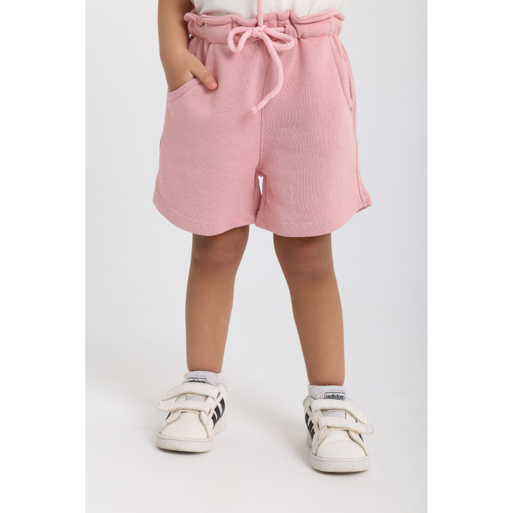 Unisex Baby Dusty Pink Cotton Shorts - Clothing - Playmore